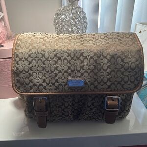 Coach Embossed Messenger Crossbody Bag